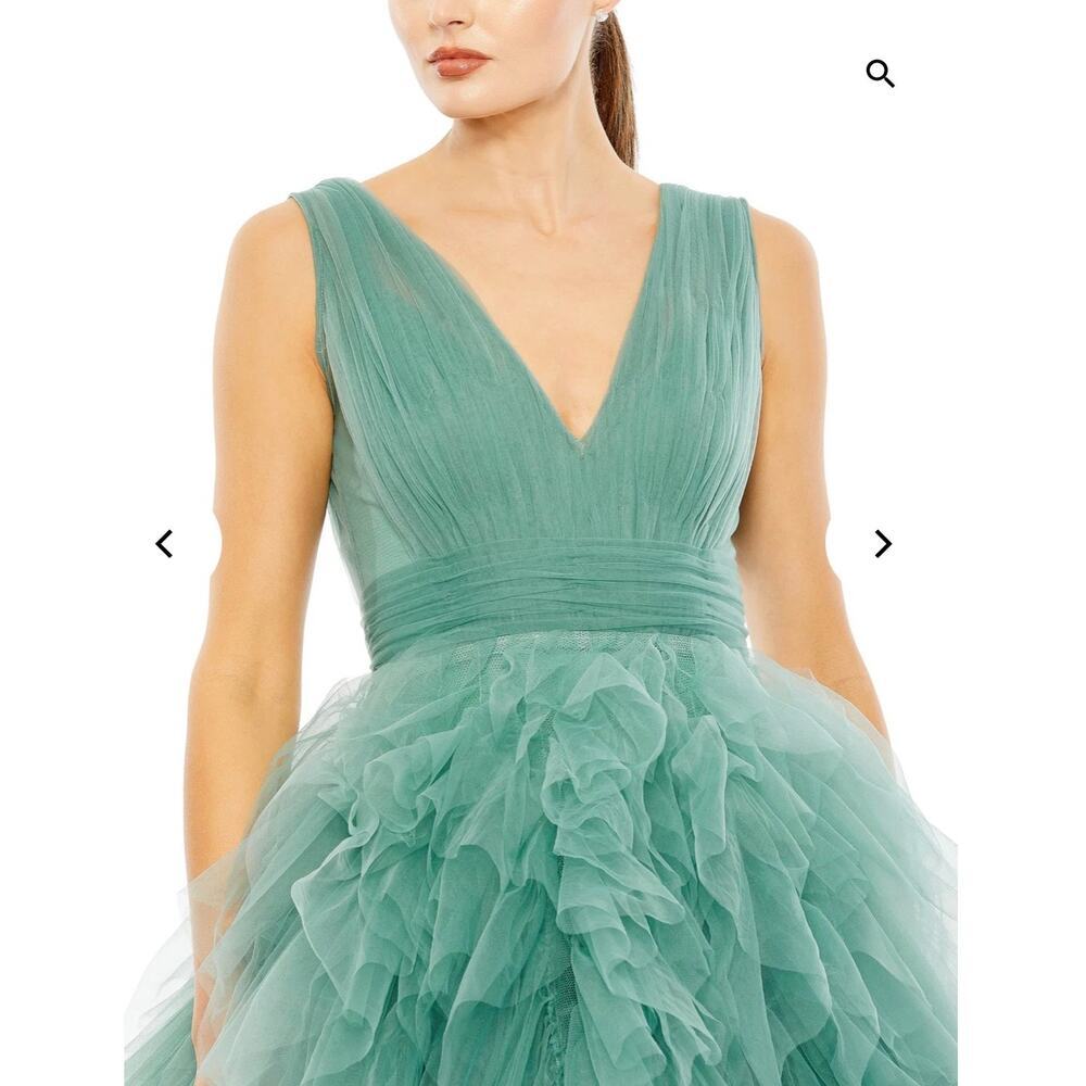 NEW NWT Mac Duggal 20411 Dress Jade Green size 10 - Picture 3 of 8